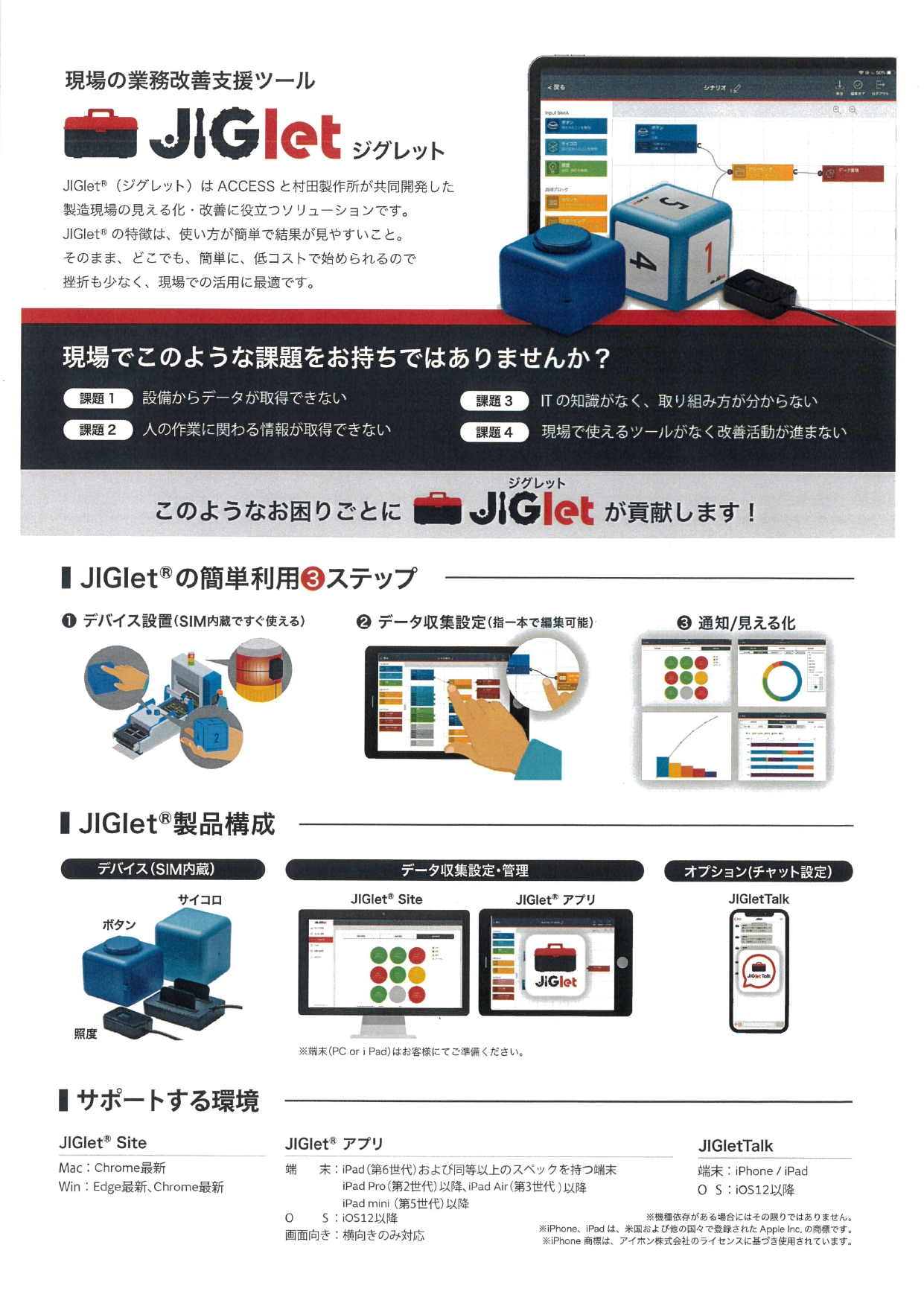 製造現場用のDX化ツール【JIGlet/ジグレット】のご紹介!! この製品は