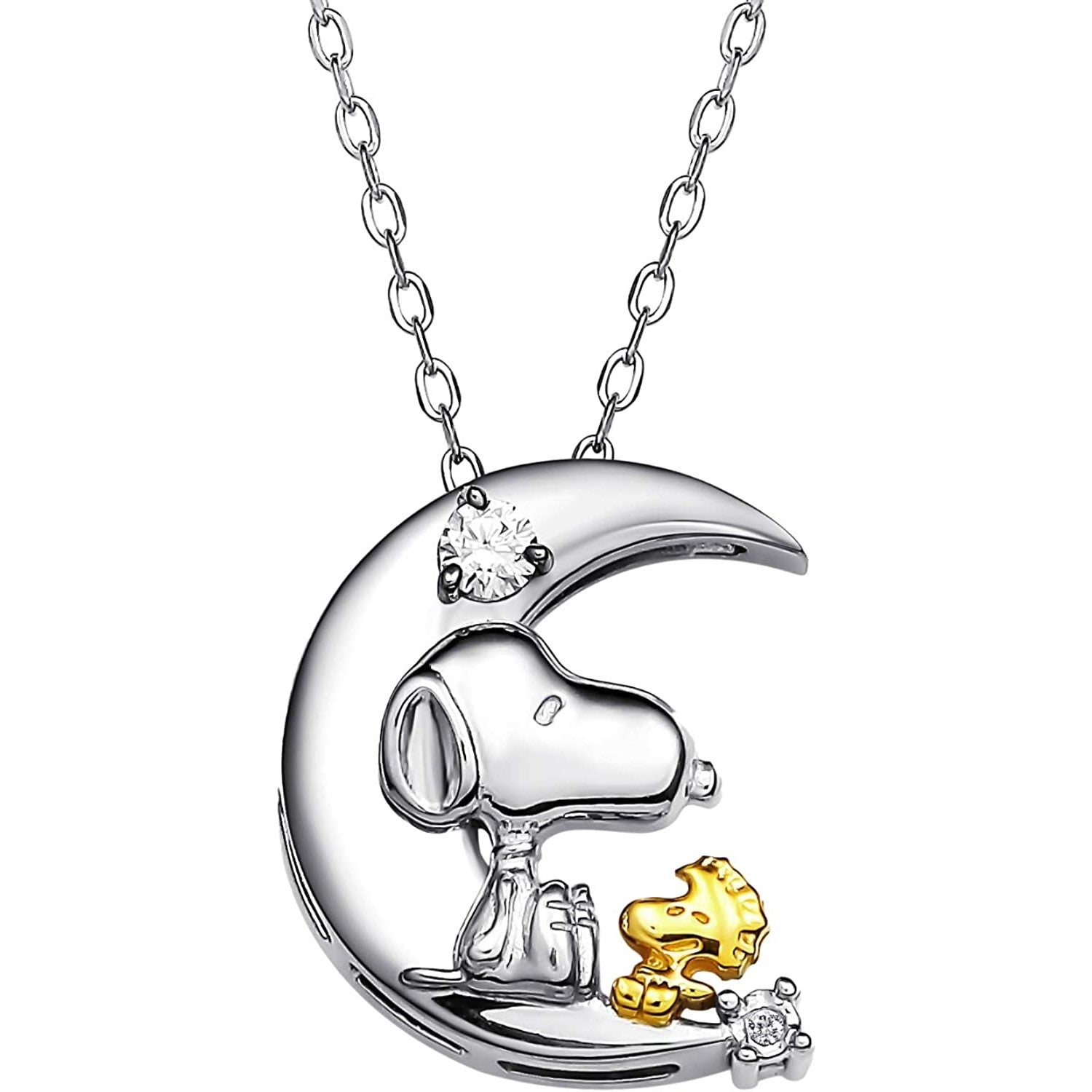 スヌーピー/SNOOPY]誕生70周年記念 ダイヤモンド ネックレス (ムーン)