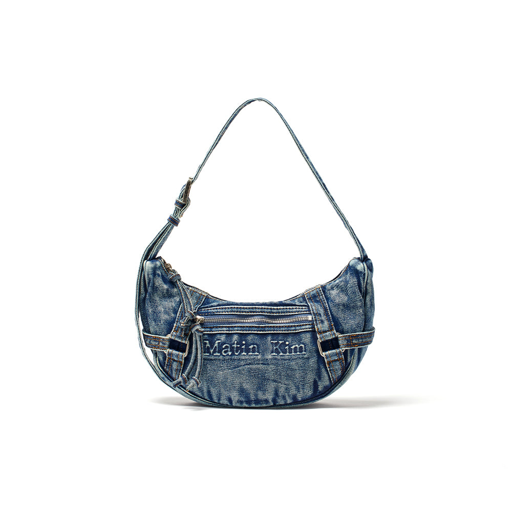 MATIN WASHED DENIM MINI HOBO BAG IN BLUE – Matin Kim