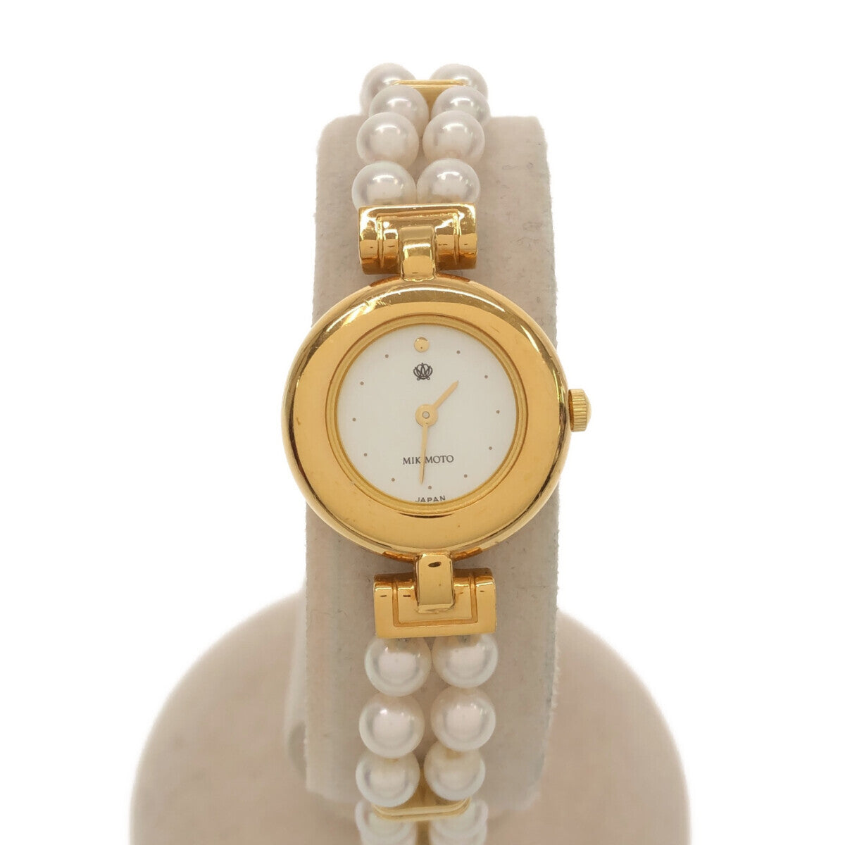 腕時計 稼働 ミキモト MIKIMOTO JAL限定 パールウォッチ 4N20-0941