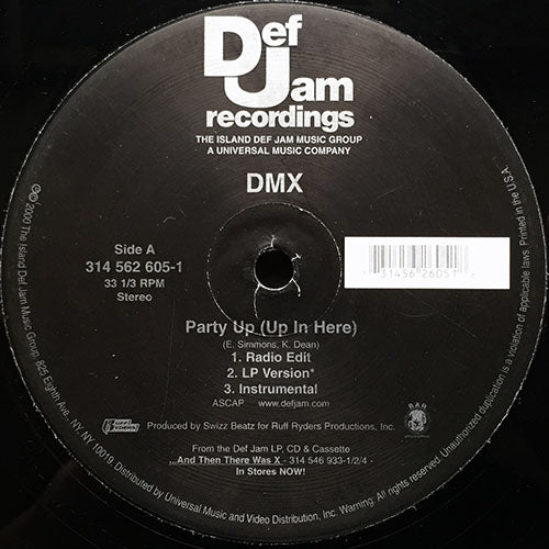 DMX // PARTY UP (UP IN HERE) (3VER) / D-X-L (HARD WHITE) (3VER