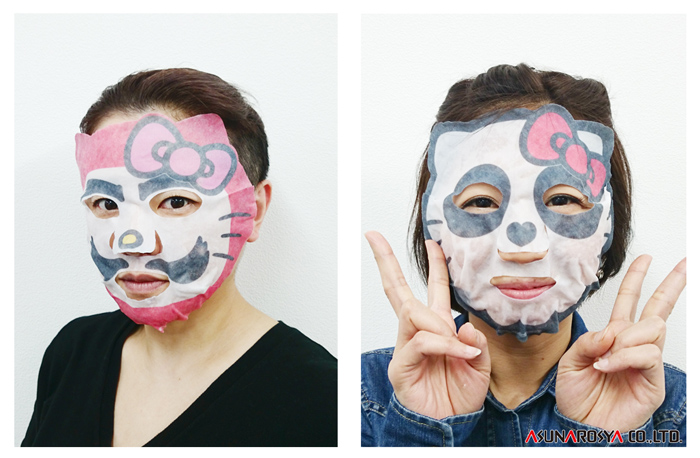 キティのなりきりフェイスパックに新デザイン だるま・忍者・ロボ