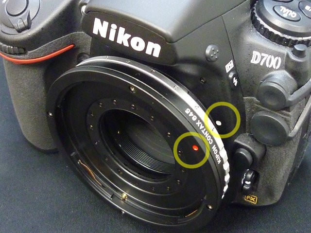 コンタックス645レンズをEOSまたはNikon-Fボディに取り付ける
