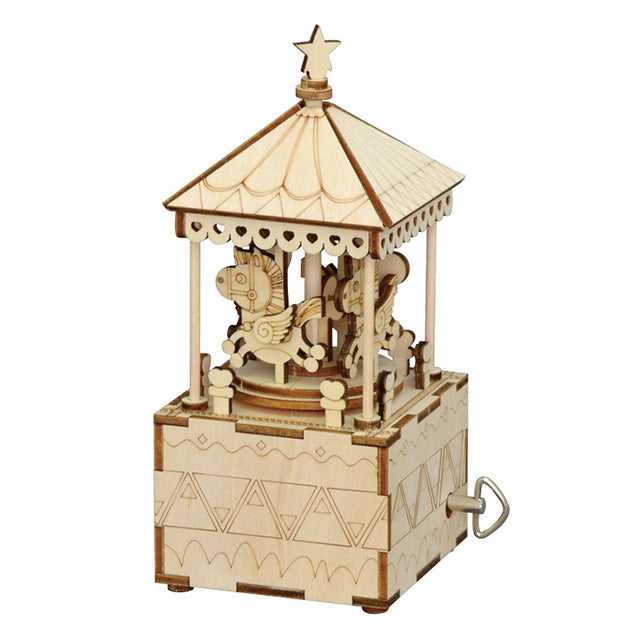 EA250S】 DIYオルゴール メリーゴーランド ナチュラル – オルゴール