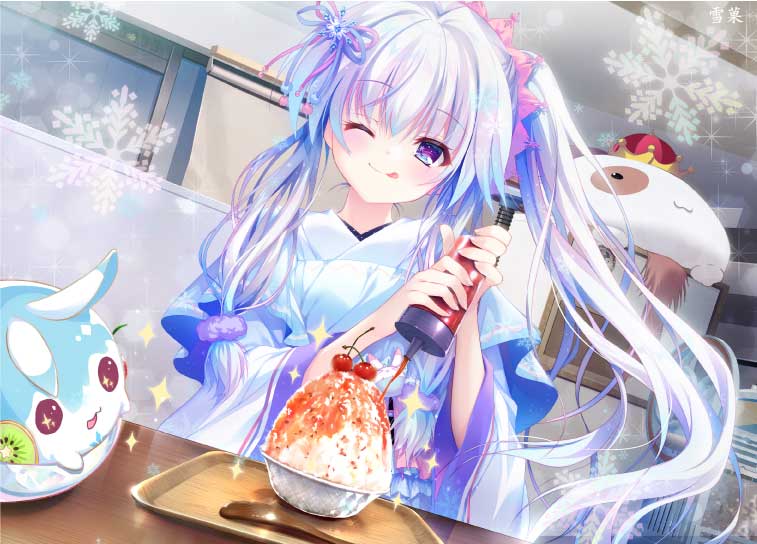 和泉つばす先生が雪菓10周年で描き下ろしてくれた雪華ちゃんの複製原画