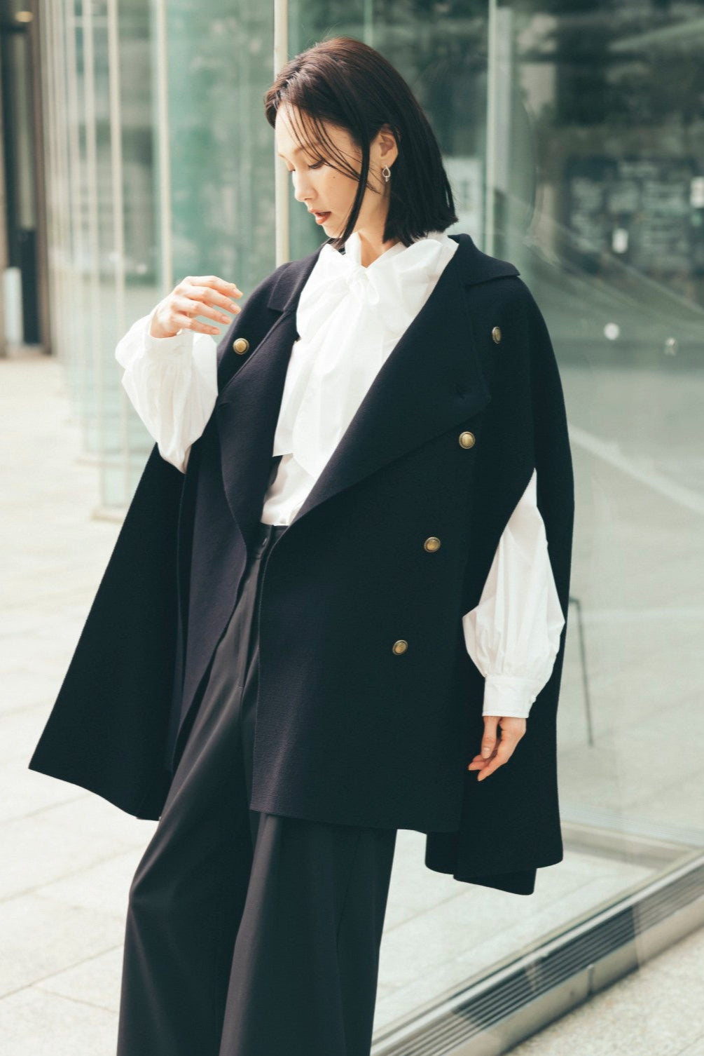 ニットケープコート（ベルト付き） NS-350 – ATELIER N'S