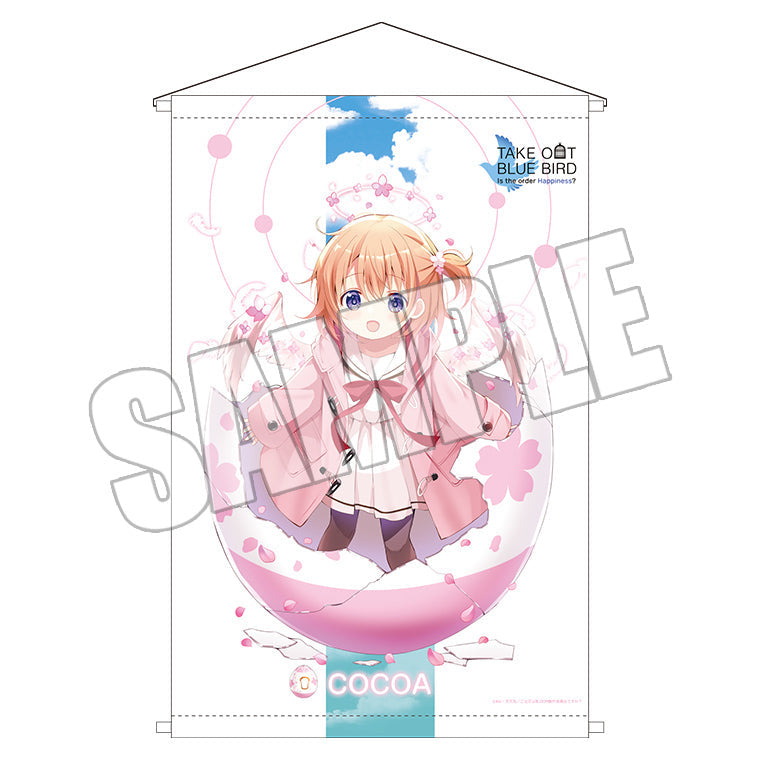B2タペストリー＜TAKE OUT BLUE BIRD ココア＞