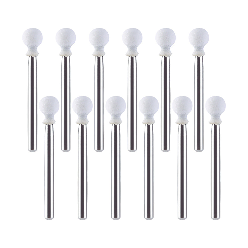 AZDENT Dental Polishing FG Burs Round Shape White Stone 12pcs/Kit