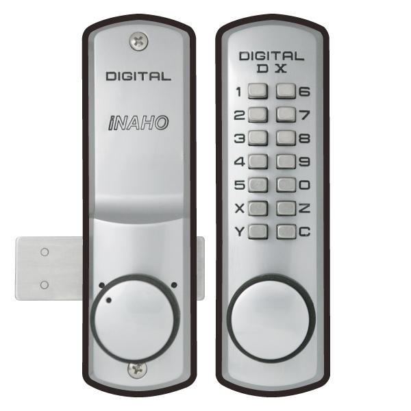 iNAHO デジタルロックDX シルバー 補助錠 玄関 暗証番号 面付 防犯 鍵