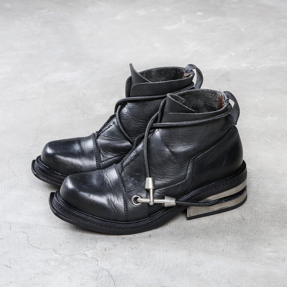 Dirk Bikkembergs Low Top Bungee Boots 1996 Steel Cut Heel Size 42