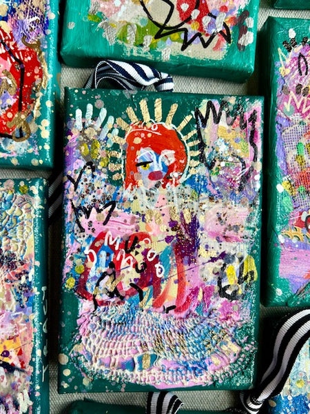 Heavenly Hosts Holiday 2022, DEEP TEAL – Amanda Evanston Art