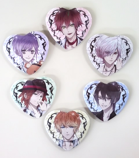 ▷▶︎▷DIABOLIK LOVERS ディアラバ キノ 5周年限定ハート缶バッジ