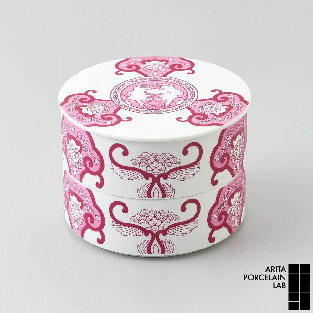 JAPAN AUTUMN 二段重 古伊万里草花紋 ワインレッド 化粧箱入 – ARITA