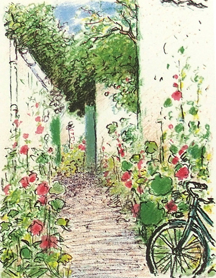 カシニョール「THE BLUE BIKE」リトグラフ -探している絵画の情報を