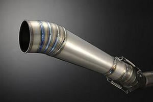 超軽量フルチタンGPスタイルメガフォンサイレンサー | バイク