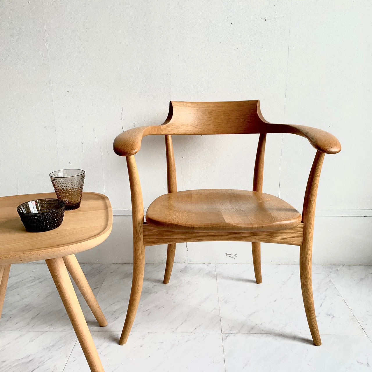 HIDA 飛騨産業 CRESCENT クレセント アームチェア SG261AB 板座 ビーチ