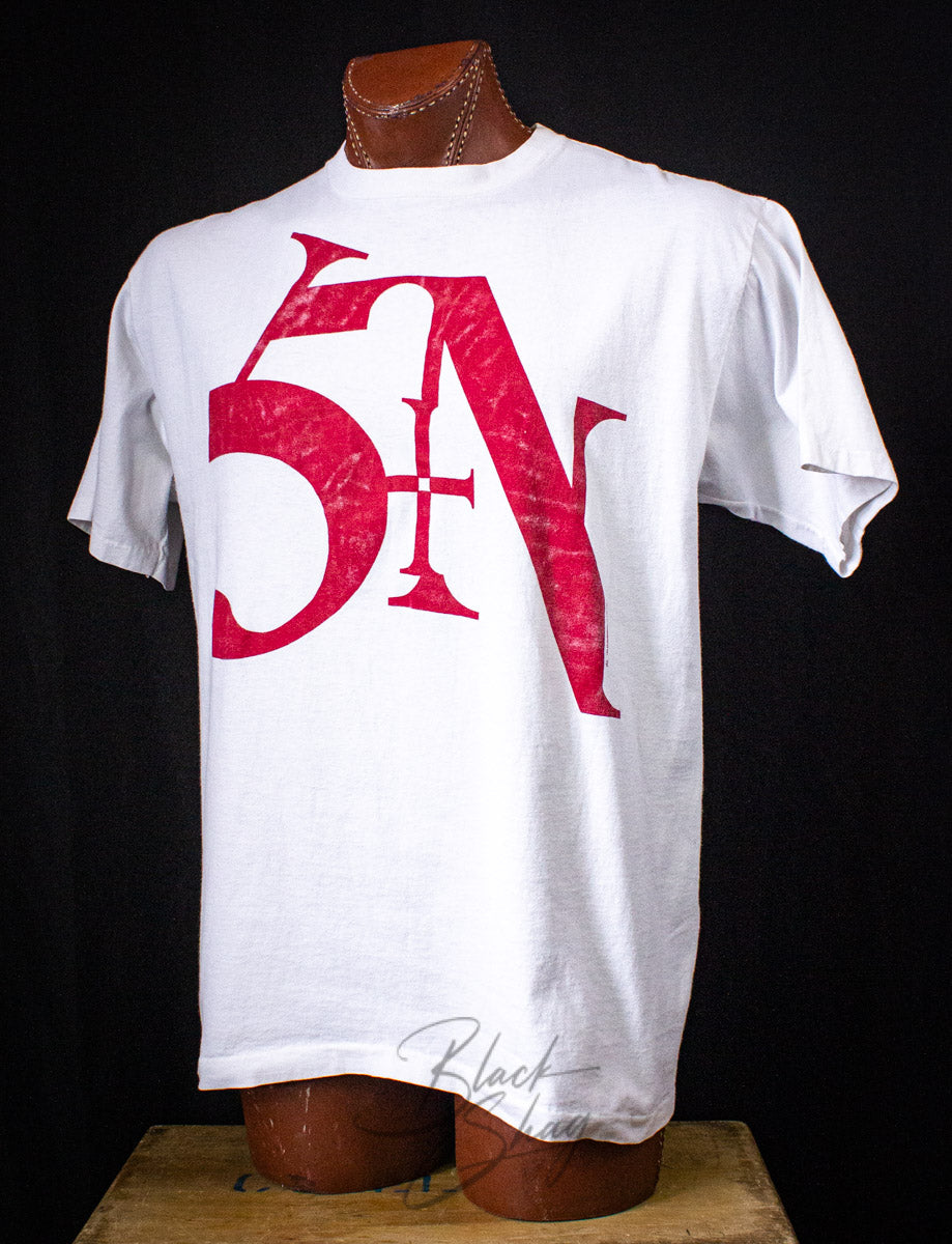 Vintage Nine Inch Nails Sin Concert T Shirt 1990 White XL – Black