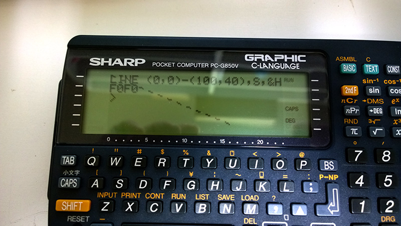 ポケコン入門(4) PC-G850V グラフィック編 | Kyoro's Room Blog