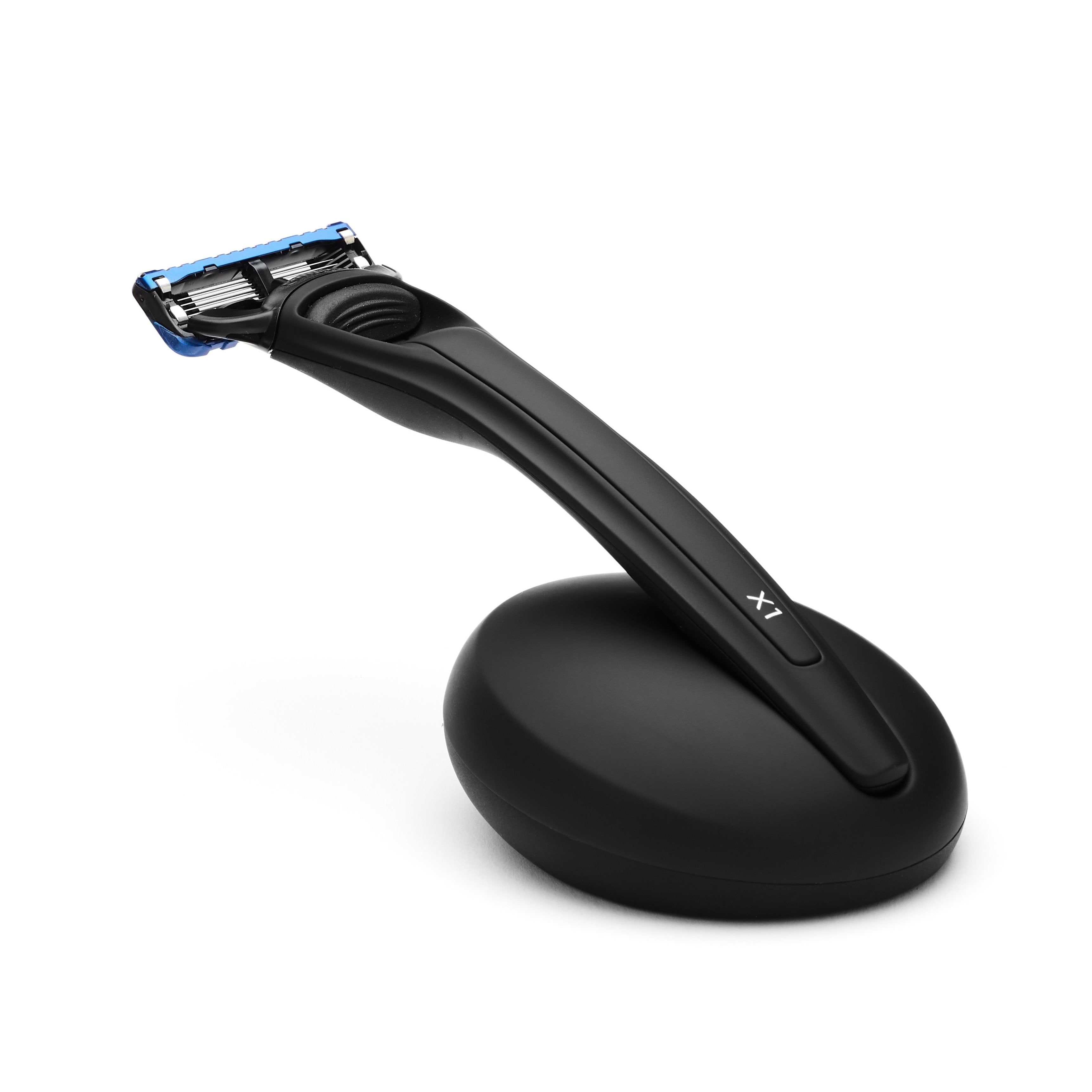 Matte Black X1 Razor & Stand Fusion5 | Premium Mens Shaving Set