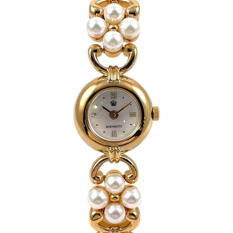MIKIMOTO】ミキモト パール ブレスレットウォッチ NNS-8015PF 腕時計