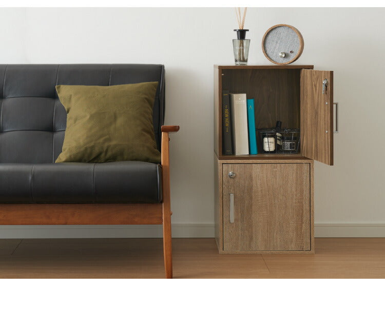 キューブボックス 鍵付 扉付き 収納 木製 組み合わせ自由 おしゃれ