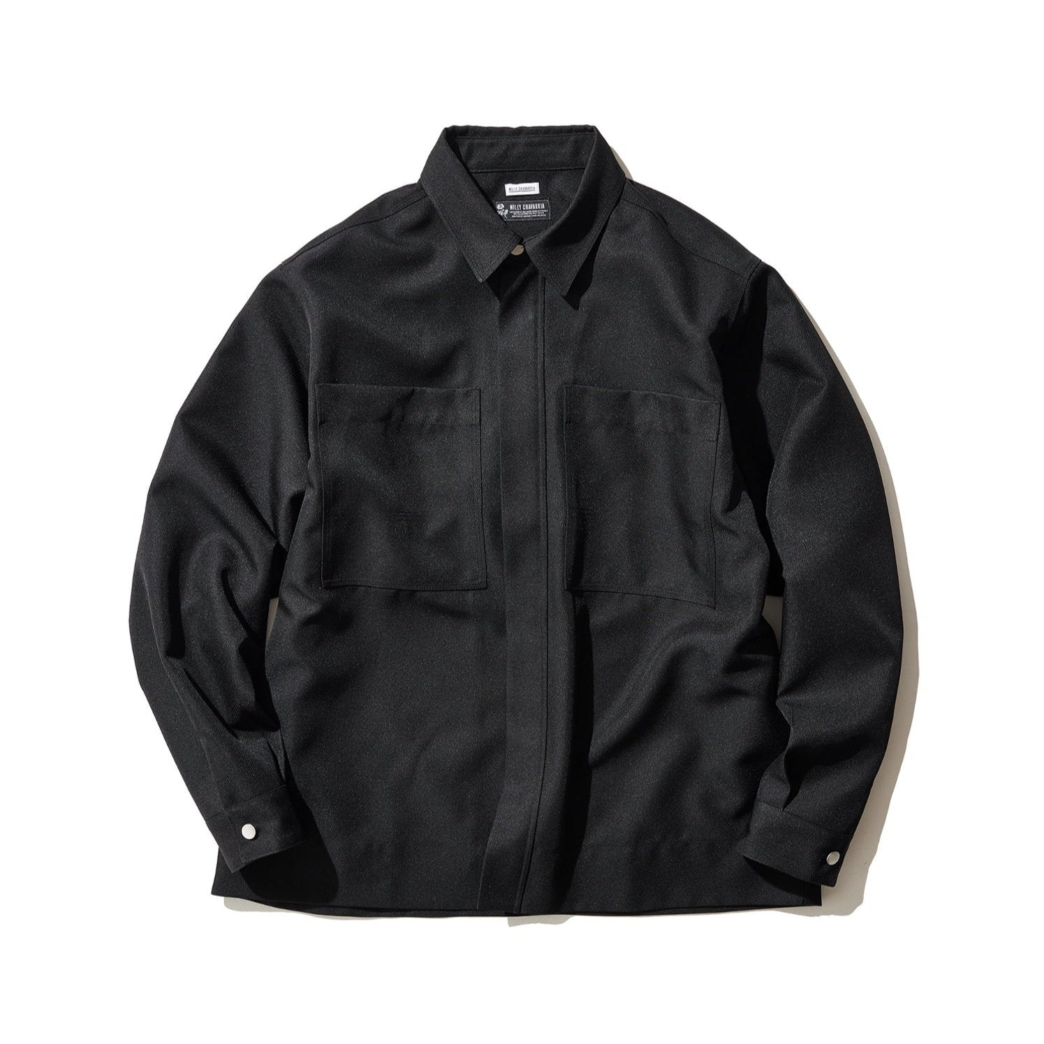 Last One WILLY CHAVARRIA / ZIP PLACKET LS SHIRT RECYCTEX BLACK
