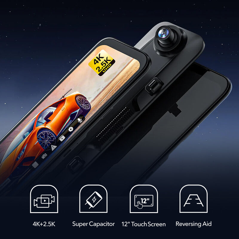 WOLFBOX G900 4K+2.5K Touch Screen Parking Monitoring Dash Cam