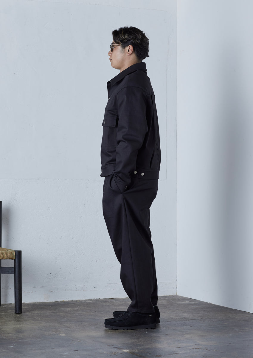 STRETCH RELAX DENIM JACKET BLACK – carorie