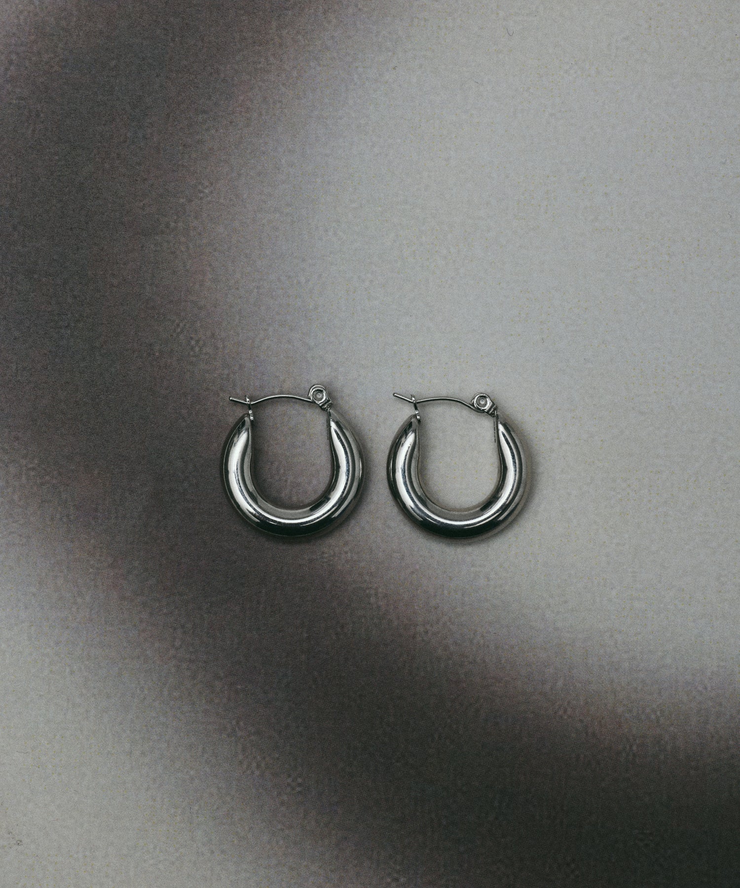 シルバー]シンプルフープピアス