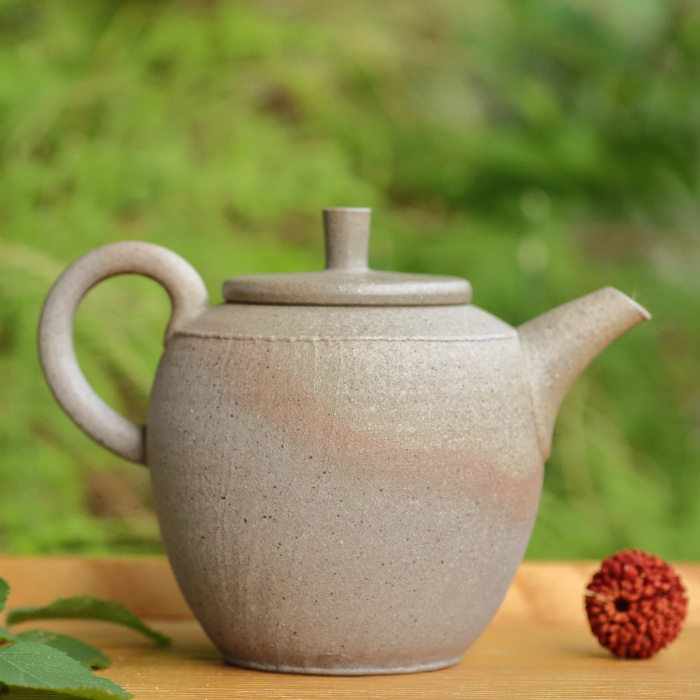 伊藤成二 高台型白泥茶壷 満容量180ml 作家もの常滑焼ティーポット