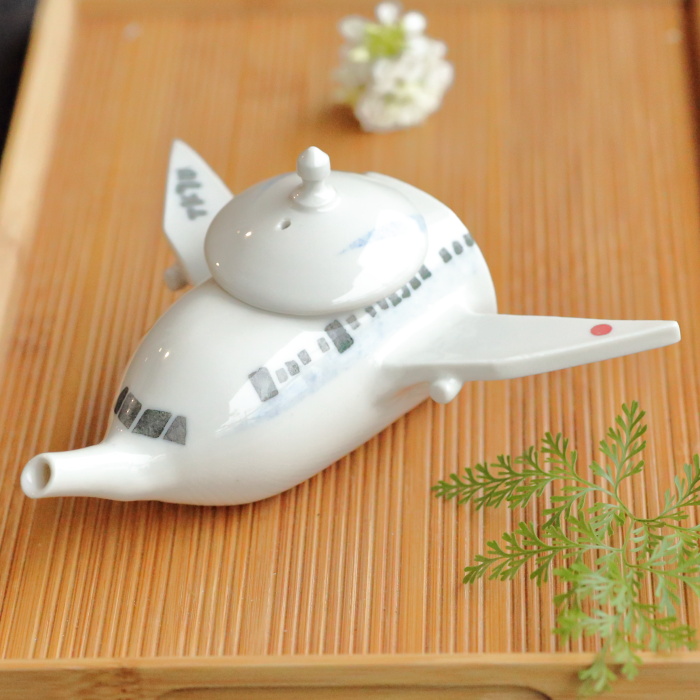 一ツ松綾乃 和紙染飛行機宝瓶 作家もの煎茶器 日本茶中国茶用