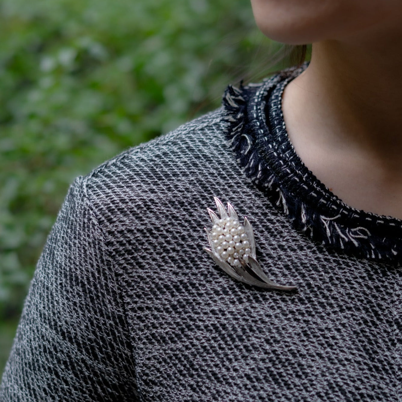 Trifari（トリファリ）ブローチ「Flower Pearl Brooch」／ヴィンテージ