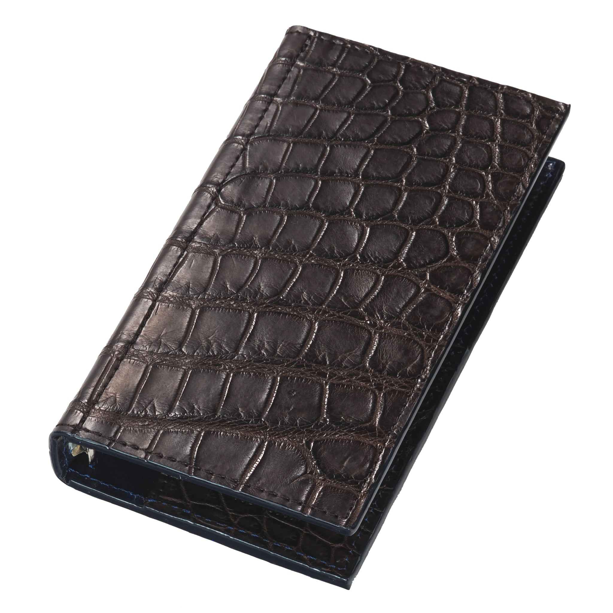 システム手帳 クロコダイル ミニ6ナロー φ11mm ブラウン（趣味文