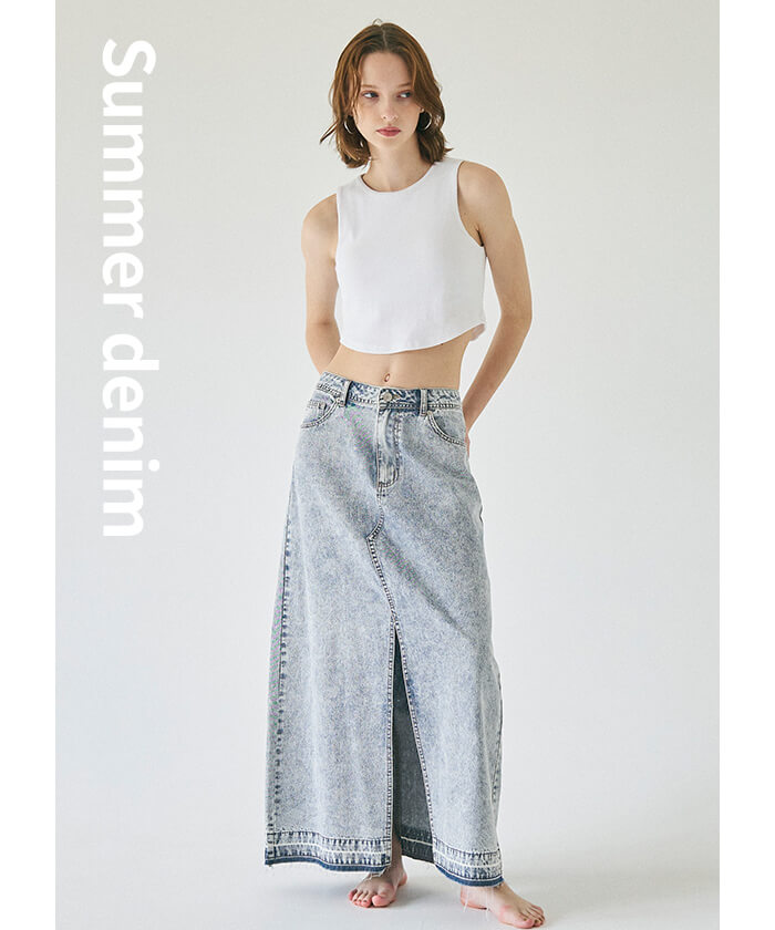 セール☆3490円→990円 スカート レディース サマーデニム デニム