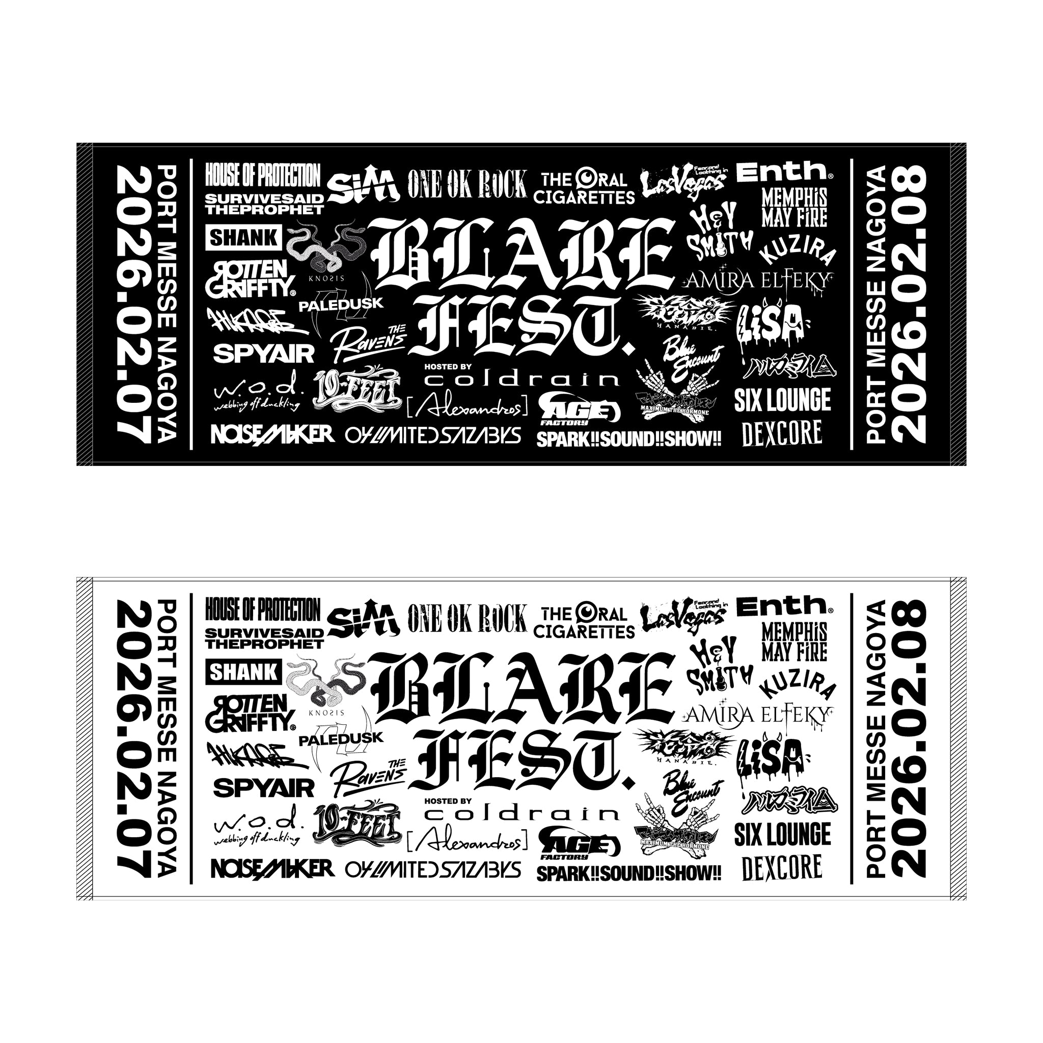 受注生産 】BLARE FEST. 2026 TOWEL（予約） – coldrain.jp