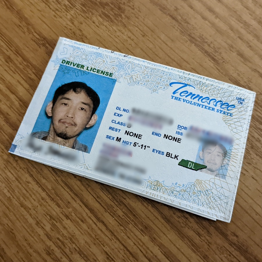 テネシーの運転免許証を取得！ - DeeeP STREAM ディープストリーム
