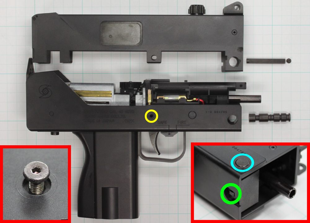 電拳 電動コンパクトマシンガン・Mac10(コン電 マック10)の分解・組み立て1
