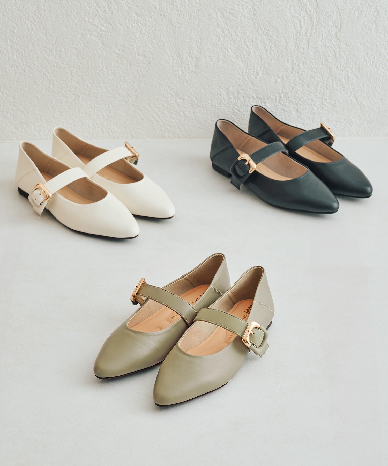 配色バックル柔らかフラットパンプス/52118 – ORIENTALTRAFFIC