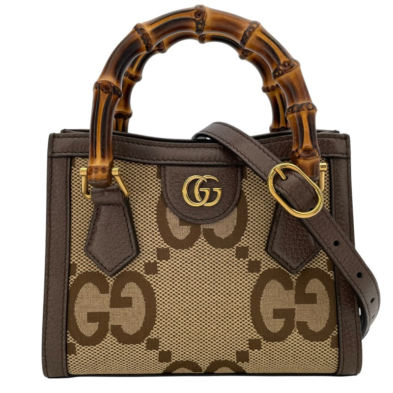 グッチ GUCCI ダイアナミニトートバッグ 355661 ブラウン ジャンボGG