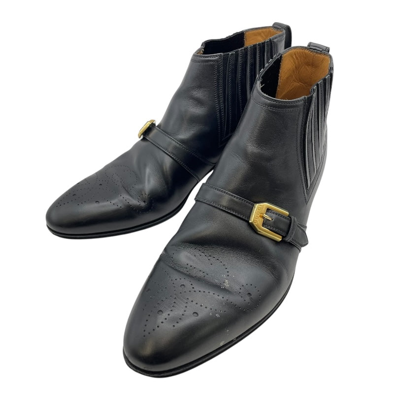 グッチ GUCCI サイドゴアアンクルブーツ 563268 ブラック レザー