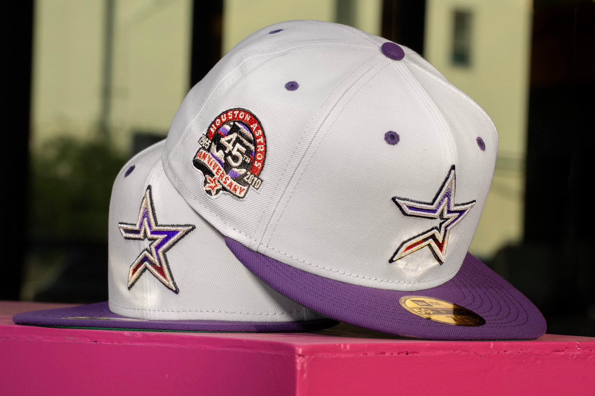 Eight One x New Era Purple Oilers Astrodome Patch 59Fifty