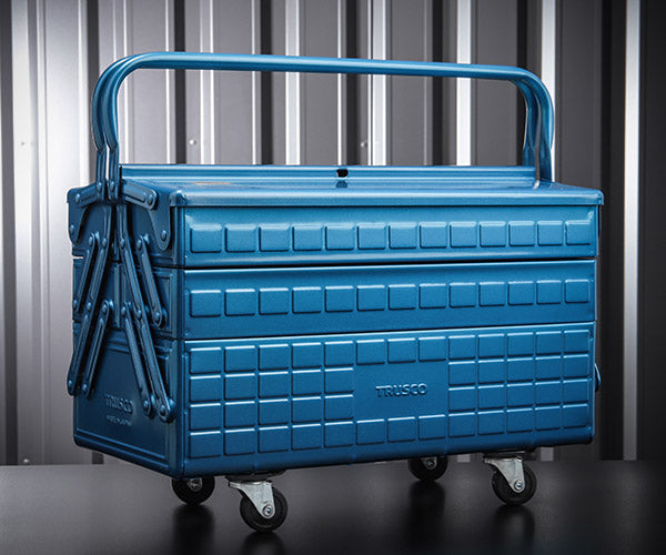 TRUSCO トラスコ 3段式工具箱 412x220x343 ブルー GT-410-B