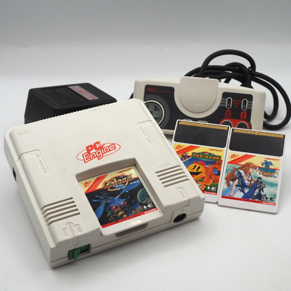 NEC PC Engine Console w/ Galaga '88, Dragon Spirit & Pac-Land Used