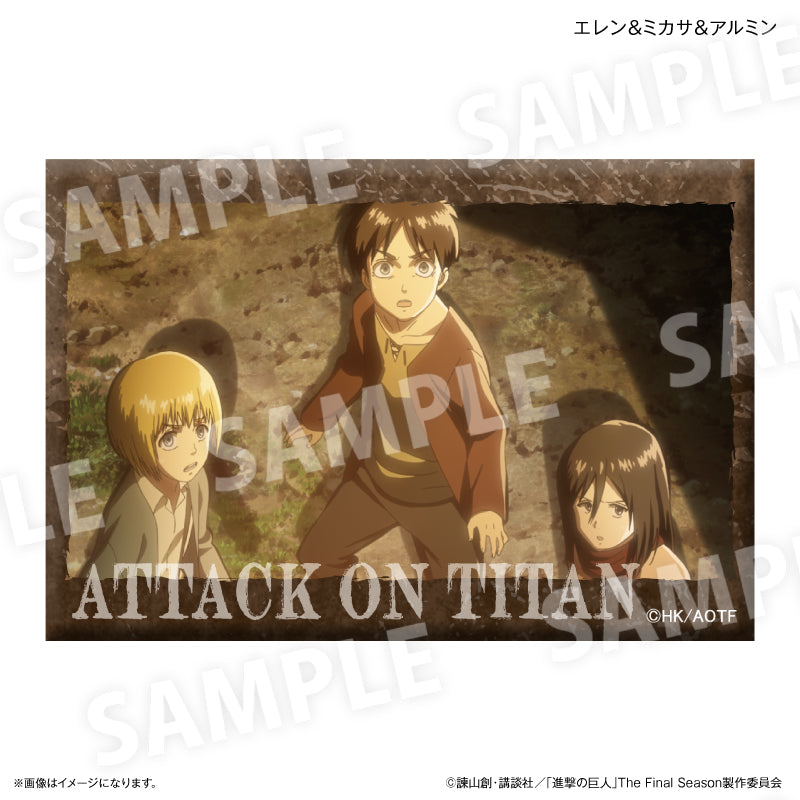 進撃の巨人 ミニアートスタンド エレン＆ミカサ＆アルミン – FAN+Life