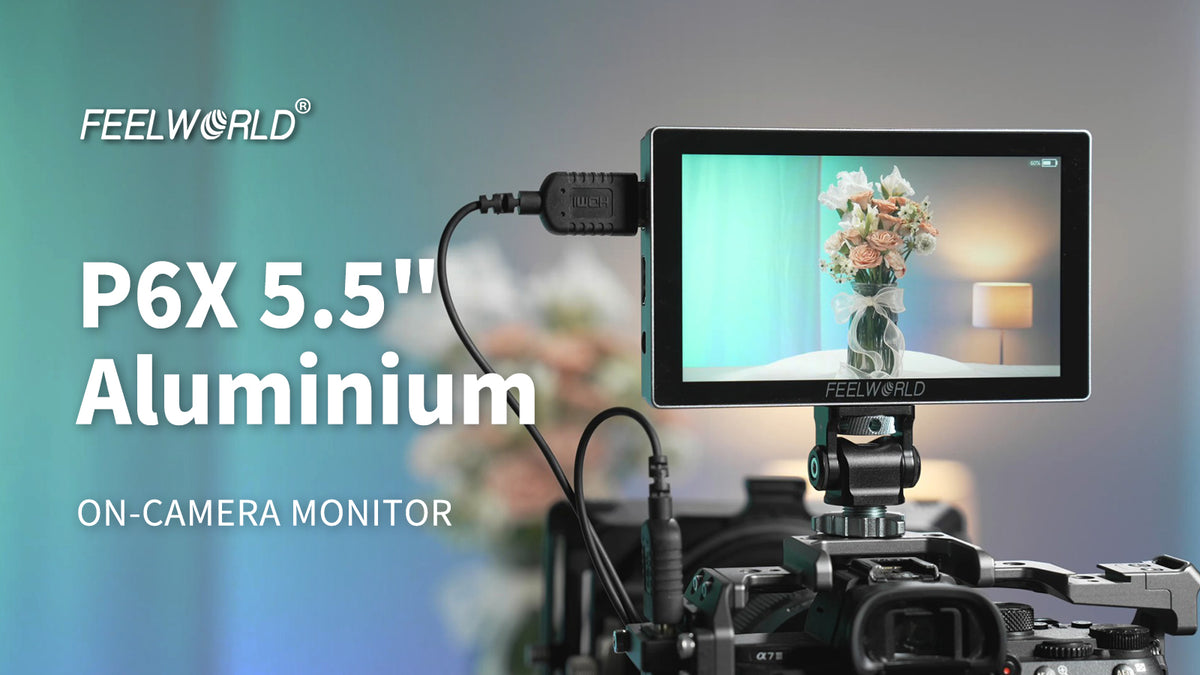 FEELWORLD P6X Aluminium Camera Monitor 5.5-Inch for Videographers