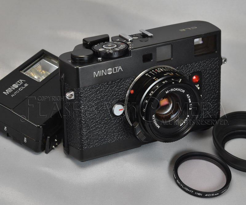超希少】MINOLTA CLE (旧ミノルタロゴ) +M-ROKKOR28mm 超希少】MINOLTA