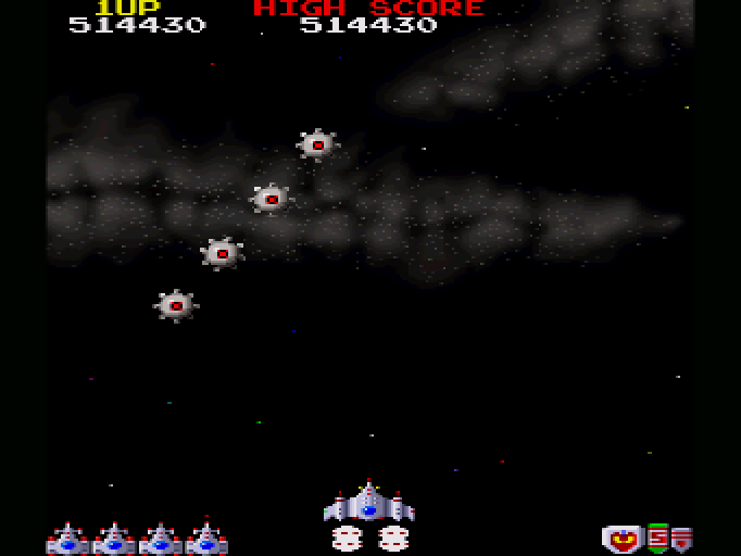 ギャラガ'88 for SHARP X68000 (C)1987 ナムコ, (C)1990 電波新聞社