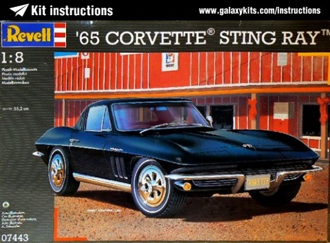 65 Corvette Sting Ray Revell kit instruction - 1:8 scale (No. 07443)