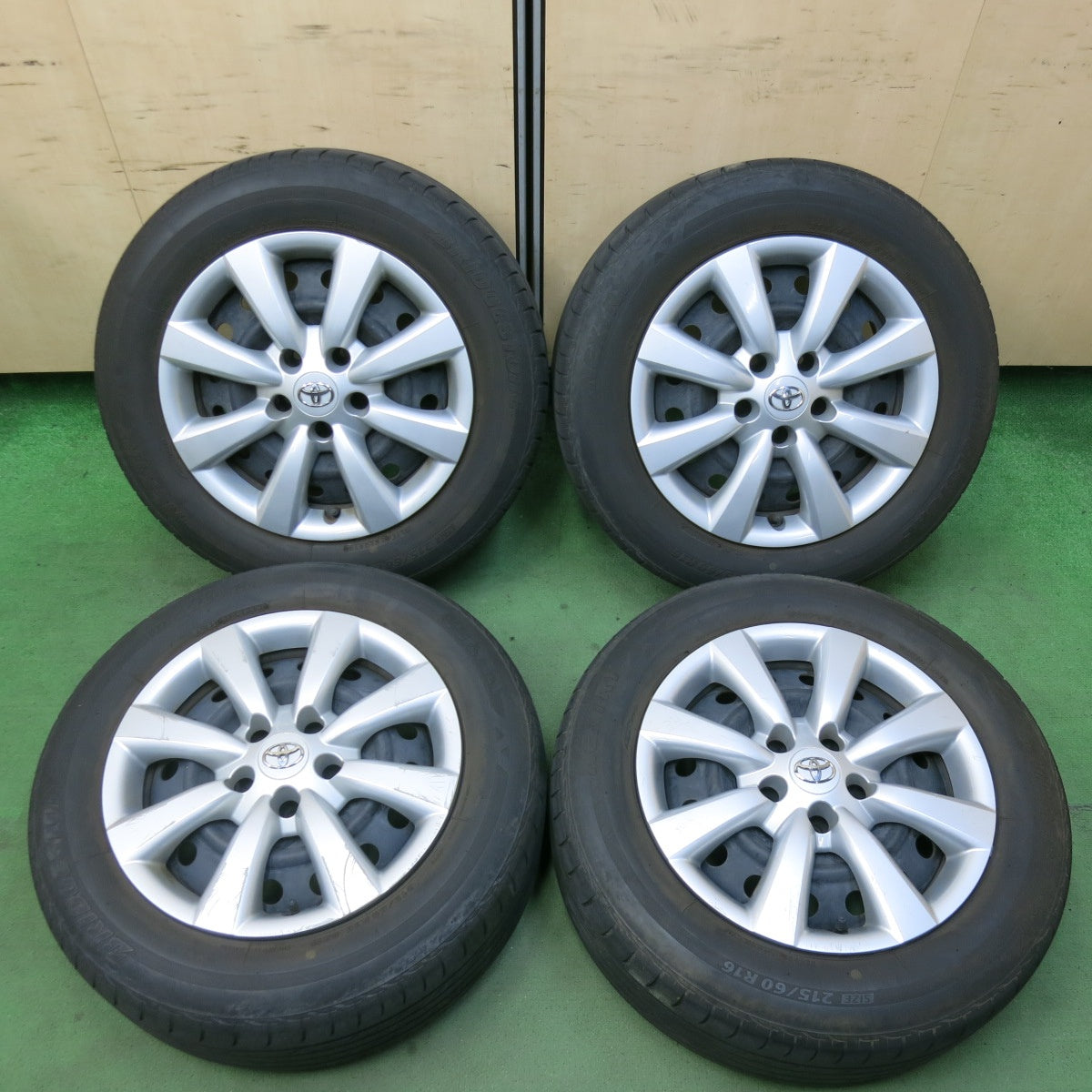 4本価格☆トヨタ 130系 マークX 純正 スチール 215/60R16 ブリヂストン