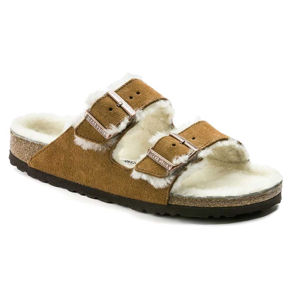 Women's Arizona Shearling Sandal - Mink - Regular/Medium – Gazelle